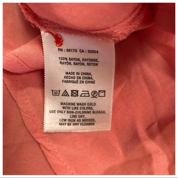Anthropologie Size 4 Maeve Peach Flowy Blouse Top - Picture 6 of 7